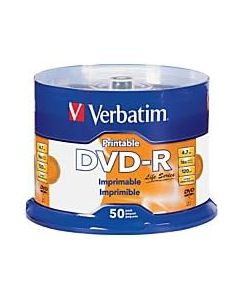 Verbatim Life Series DVD-R Printable Disc Spindle, Pack of 50 98472
