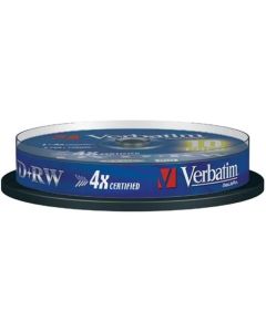 Verbatim DVD+RW 4.7Gb 4X Spindle 10 No 43488 rewritable Blank DVD DVD+rw