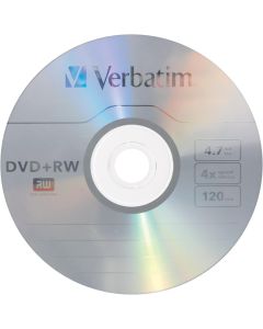 Verbatim DVD+RW 4.7GB 4X with Branded Surface - 1pk Jewel Case