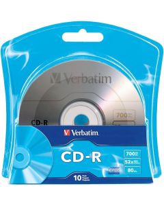 Verbatim 700MB 52x 80 Minute Branded Recordable Disc CD-R (10-Disc Blister) 96932