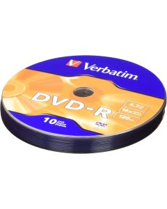Verbatim,DVD-R 16X 4.7GB/120 Minute Disc 10 Pack Wrap