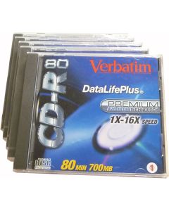 Verbatim 93707 CD-R, 80 Minute, 700MB, 8X (Single) (Discontinued by Manufacturer)